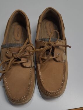 Maui Island Tan Leather Boat Shoes -Size 10